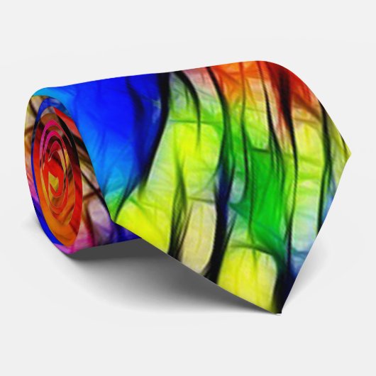 Psychedelisch Abstrakt Krawatte (Gerollt)