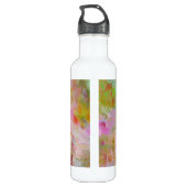 Psychedelisch abstrakt luscious grün & rosa edelstahlflasche (Rückseite)