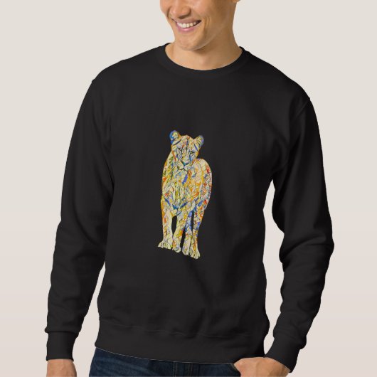 Psychedelisch Abstrakt Polygonal Geometric Trippy Sweatshirt (Vorderseite)