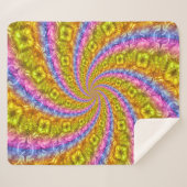 Psychedelisch Abstrakt Vortex Sherpa Blanket Sherpadecke (Vorderseite (Horizontal))