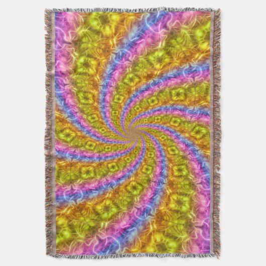 Psychedelisch, Abstrakt Vortex-Wirbel-Blanket Decke (Vorderseite Vertikal)