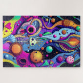 Psychedelisch Abstrakt - Whimsical Dreamscape Art Puzzle (Horizontal)