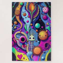 Psychedelisch Abstrakt - Whimsical Dreamscape Art Puzzle