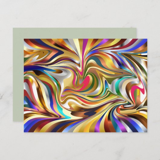 psychedelisch abstrakte Postkarte (Vorne/Hinten)