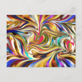 psychedelisch abstrakte Postkarte (Vorderseite)
