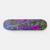 Psychedelisch Abstrakte Regenbogenfarben Lily Gard Skateboard (Horizontal)