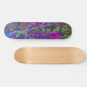Psychedelisch Abstrakte Regenbogenfarben Lily Gard Skateboard (Horizontal)