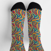 Psychedelisch Abstraktes Farbmuster Socken (Oben)