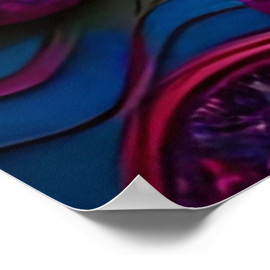 Psychedelisch Abstraktes Gesicht Vibranly Trippy Poster (Ecke)