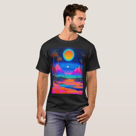 Psychedelisch Ägypten T-Shirt (Vorne ganz)