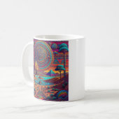 Psychedelisch-ägyptische Landschaft Kaffeetasse (Vorderseite Links)