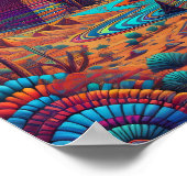 Psychedelisch-ägyptische Landschaft Poster (Ecke)