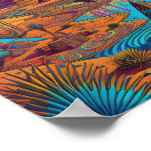 Psychedelisch-ägyptische Landschaft Poster (Ecke)