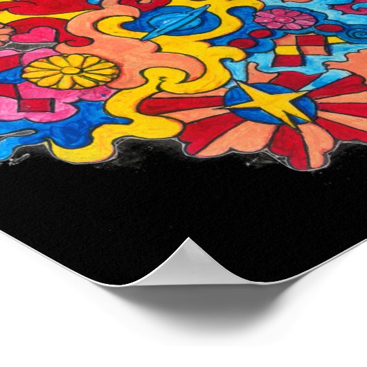 Psychedelisch Amerika Poster (Ecke)