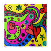 Psychedelisch Bohemische Hippie Decorative Tiles Fliese (Vorderseite)
