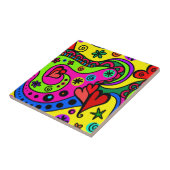 Psychedelisch Bohemische Hippie Decorative Tiles Fliese (Seite)