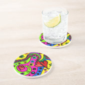 Psychedelisch Bohemische Hippie Sandstone Unterset Getränkeuntersetzer (Seite)