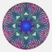 Psychedelisch Classic Round Stickers (Vorderseite)