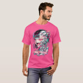 Psychedelisch Cyberpunk Trippy Rainbow Cyber Psych T-Shirt (Vorne ganz)