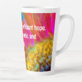 Psychedelisch Daisy Romans 12:12 Latte Tasse (Rechts)