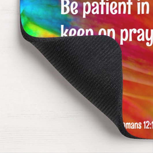 Psychedelisch Daisy Romans 12:12 Mousepad (Ecke)