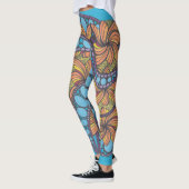 Psychedelisch, doodle art, boho, abstraktes design leggings (Links)