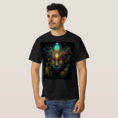 Psychedelisch-Dschungelgeist-Gesicht T-Shirt (Vorne ganz)
