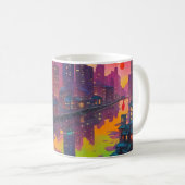 Psychedelisch Dunkelstadt Kaffeetasse (VorderseiteRechts)