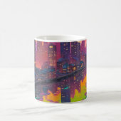 Psychedelisch Dunkelstadt Kaffeetasse (Mittel)