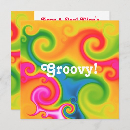 Psychedelisch Einladung (Vorne/Hinten)