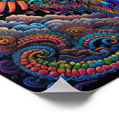 Psychedelisch-farbige Angel Art Poster (Ecke)