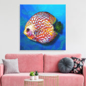 Psychedelisch farbige Exotische Schleimfische Zeic Leinwanddruck (Insitu (Wohnzimmer))