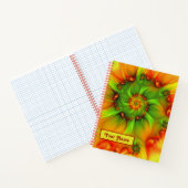 Psychedelisch farbige Moderne Abstrakte Fraktal Na Notizblock (Innenseite)