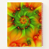 Psychedelisch farbige Moderne Abstrakte Fraktal Na Notizblock (Rückseite)