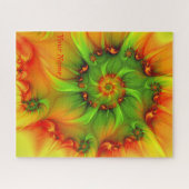 Psychedelisch farbige Moderne Abstrakte Fraktal Na Puzzle (Horizontal)