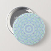 Psychedelisch farbige Pastel Verziert Hippie Manda Button (Vorne & Hinten)