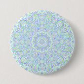 Psychedelisch farbige Pastel Verziert Hippie Manda Button (Vorderseite)