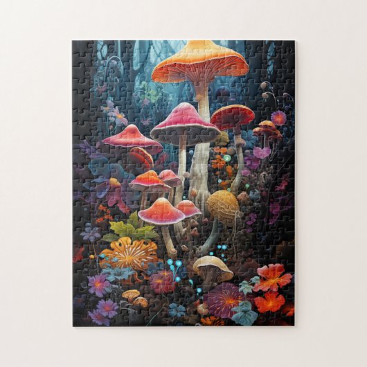 Psychedelisch farbige Pilze Puzzle (Vertikal)