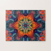 Psychedelisch farbiges Kaleidoskop-Muster Puzzle (Horizontal)