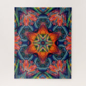Psychedelisch farbiges Kaleidoskop-Muster Puzzle (Vertikal)