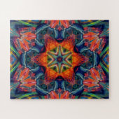 Psychedelisch farbiges Kaleidoskop-Muster Puzzle (Horizontal)