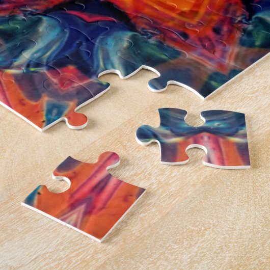 Psychedelisch farbiges Kaleidoskop-Muster Puzzle (Seite)