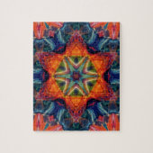 Psychedelisch farbiges Kaleidoskop-Muster Puzzle (Vertikal)