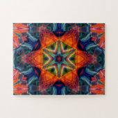 Psychedelisch farbiges Kaleidoskop-Muster Puzzle (Horizontal)