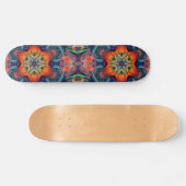 Psychedelisch farbiges Kaleidoskop-Muster Skateboard (Horizontal)