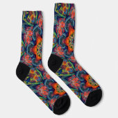 Psychedelisch farbiges Kaleidoskop-Muster Socken (Rechts)