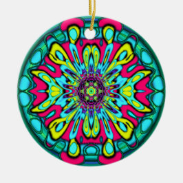 Psychedelisch farbiges Muster (psychedelische Blum Keramik Ornament