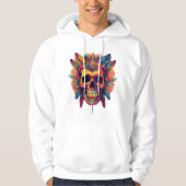 Psychedelisch Feathered Skull Hoodie (Vorderseite)