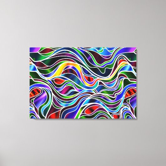 Psychedelisch festes Glas Abstrakt Leinwanddruck (Vorderseite)