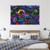 Psychedelisch festes Glas Abstrakt Leinwanddruck (Insitu (Schlafzimmer))